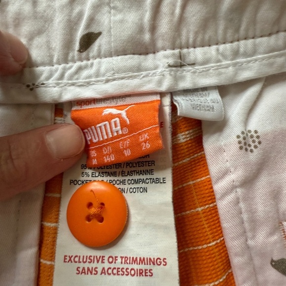 Puma Youth Golf Casual Shorts Size medium Orange Drycell - Picture 4 of 5